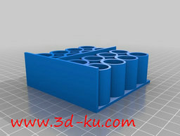 3D打印模型可盛放16节AA电池的固定架的图片