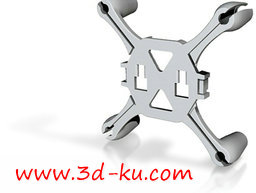 3D打印模型带四个螺旋桨的直升机的图片