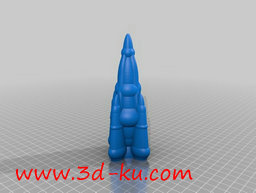 3D打印模型2英寸高的火箭的图片