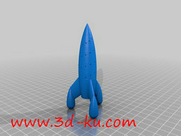 3D打印模型火箭的装饰品的图片
