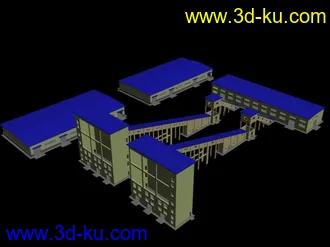 3D打印模型新疆天业集团建筑No.6--化工城乙炔发生（半成品）的图片