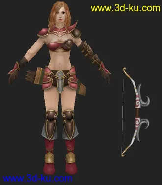 3D打印模型女战士的图片