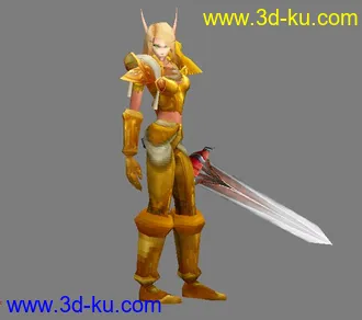 3D打印模型WOW人物包括血精灵，带贴图的图片