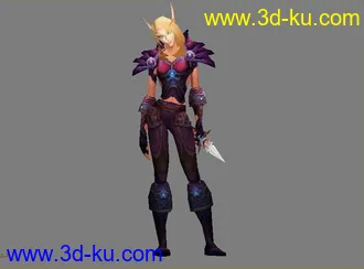 3D打印模型WOW人物包括血精灵，带贴图的图片