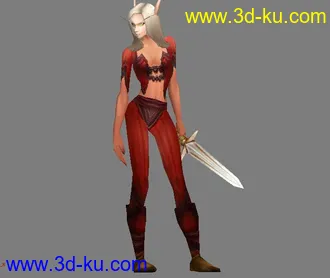 3D打印模型WOW人物包括血精灵，带贴图的图片