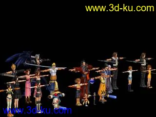 3D打印模型王国之心Ⅱ最终帖 FF…花木兰…XIII机关…kh2原创角色的图片