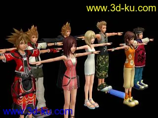 3D打印模型王国之心Ⅱ最终帖 FF…花木兰…XIII机关…kh2原创角色的图片