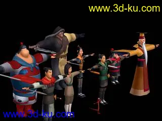 3D打印模型王国之心Ⅱ最终帖 FF…花木兰…XIII机关…kh2原创角色的图片