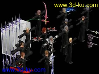 3D打印模型王国之心Ⅱ最终帖 FF…花木兰…XIII机关…kh2原创角色的图片