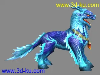 3D打印模型【卡尔共享23】《诛仙》蓝麒麟[网游][中国完美时空]的图片
