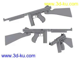 3D打印模型汤姆森冲锋枪的图片