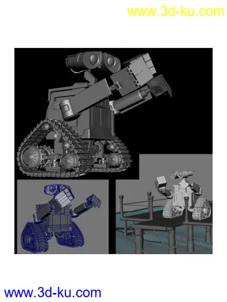 3D打印模型昨天发的Wall-E悲剧了，重发的图片