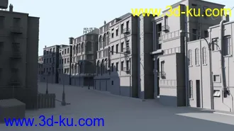 3D打印模型精致场景街道的图片