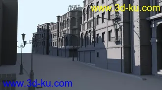 3D打印模型精致场景街道的图片