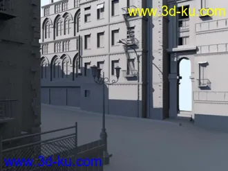 3D打印模型精致场景街道的图片