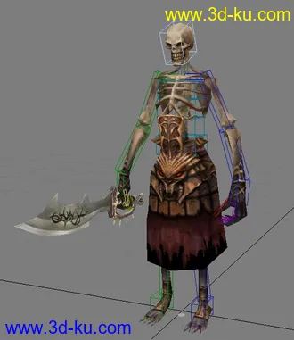 3D打印模型骷髅角色  有绑定~！的图片