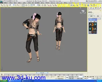 3D打印模型一个可爱的小姑娘~！贴图很棒~！的图片