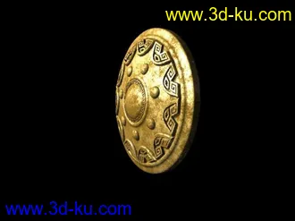 3D打印模型盾牌 有锈斑的盾牌的图片