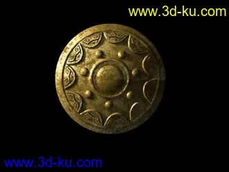 3D打印模型盾牌 有锈斑的盾牌的图片