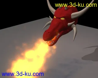 3D打印模型刚用maya2011弄得卡通龙头 材质比较粗超！的图片