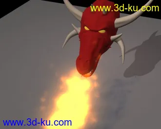 3D打印模型刚用maya2011弄得卡通龙头 材质比较粗超！的图片
