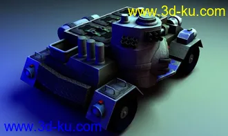 3D打印模型还是那个战车贴图终于弄完了！的图片