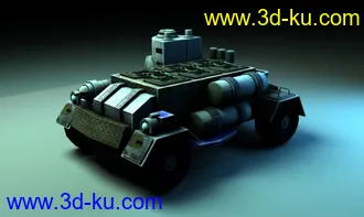 3D打印模型还是那个战车贴图终于弄完了！的图片