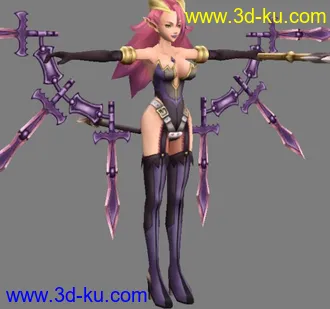 3D打印模型性感女猎人的图片