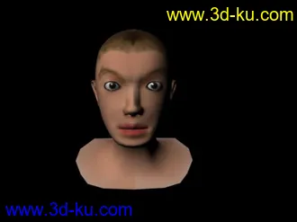 3D打印模型第一次做的人头，有贴图的图片