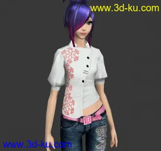 3D打印模型唐装美女的图片