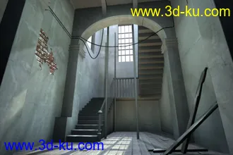 3D打印模型楼梯+灯光（高清材质）的图片