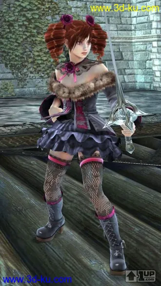 3D打印模型灵魂能力4 刀魂4  Soul Calibur IV amy 内含破碎衣服的图片