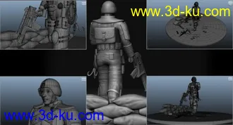 3D打印模型特总兵的图片