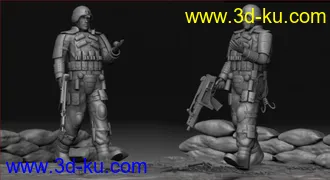 3D打印模型特总兵的图片