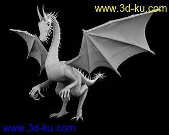 3D打印模型一个西方龙的图片