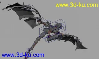 3D打印模型绑定的机械飞龙的图片