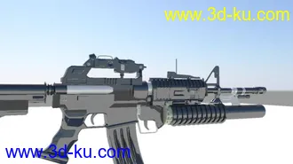 3D打印模型新手做的一把M4哈！的图片