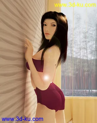 3D打印模型漂亮的妹妹带骨骼高模的图片