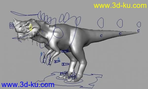 老恐龙绑定模型的图片1