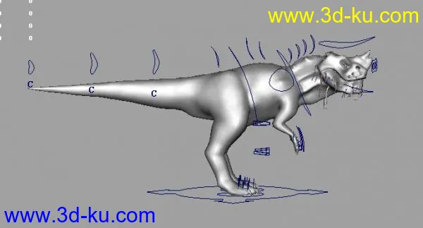 老恐龙绑定模型的图片3
