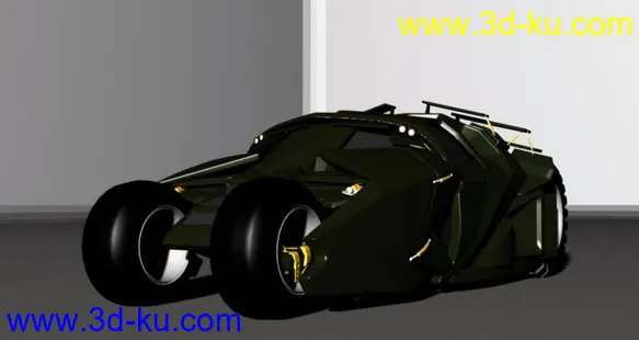 新手自制蝙蝠侠战车素模模型的图片1