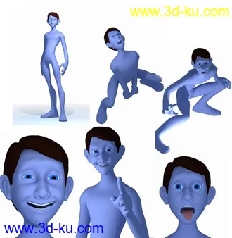 3D打印模型有骨骼绑定，有表情，内附bip文件，很值的哦。。。的图片