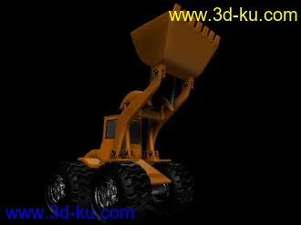 3D打印模型轮子漂漂的挖掘机的图片