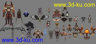 3D打印模型AION怪物集合的图片