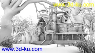 3D打印模型丛林中的屋子~~的图片