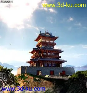 3D打印模型古建筑的图片