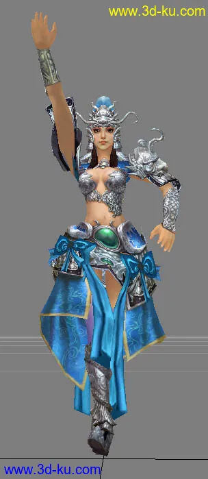 3D打印模型赤壁女赵云 动画的图片