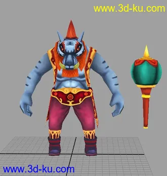 3D打印模型游戏角色。的图片