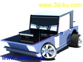 3dh上的卡通汽车模型带绑定的图片