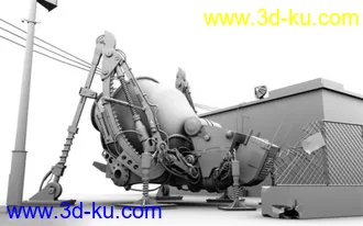 自己做的机械模型加材质贴图希望大家喜欢的图片